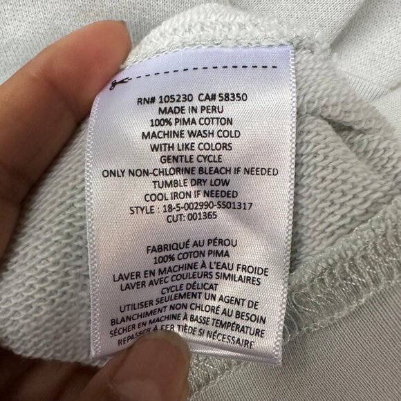 ⭐Size XS Sweater Women Joe Puff long Sleeve Round neck Pima Cotton Gray New ⭐ - Picture 3 of 5